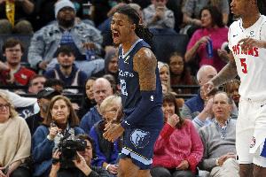 冲击力有但外线没篮！莫兰特16中5&罚球9中8拿18分 另有6板10助