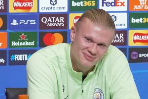 瓜帅称你比肩梅罗？哈兰德：不，我差远了，没人能接近他俩