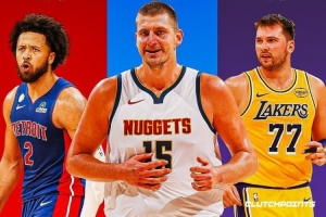 赛季至今达到场均27+6+9的球员：约基奇、东契奇、康宁汉姆