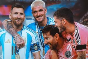 跟着梅老板有肉吃!德保罗与梅西共夺5冠：世界杯+美洲杯+东部冠军