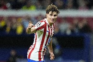 2025年马竞各赛事打进100球，阿尔瓦雷斯攻入27球队内最多