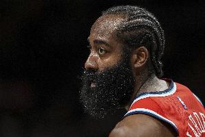 一个罚球都没有！哈登打了全场最多的37分钟 砍27分9助3断