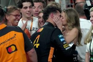 诺里斯夺冠后与女友亲吻 后者是菲利克斯前女友+屡次爆出大瓜