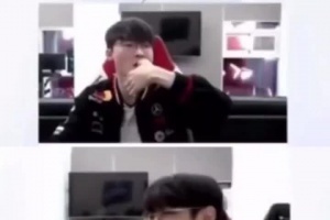 在咬大拇指还是掐人中？T1击败NS后Faker展现“新形态”