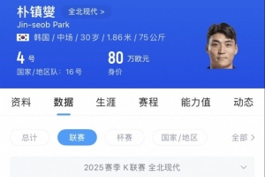 苗原：有中超球队接触朴镇燮，来中超年薪起码150万-200万美元