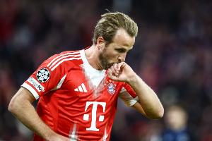 凯恩加盟拜仁以来欧冠30场打进24球，与姆巴佩并列同期进球最多