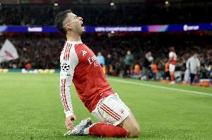 高效！马丁内利本赛季欧冠射门转化率57%，射门次数5+球员中最高