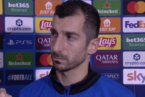 姆希塔良：比赛该平局结束，可惜裁判给了利物浦一个不存在的点球