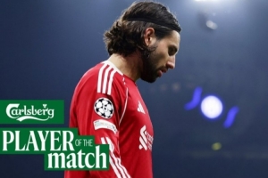 点射绝杀！官方：索博斯洛伊当选利物浦1-0国米队内最佳球员