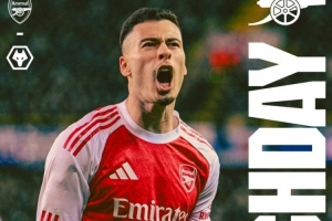 志在必得！阿森纳发布对阵狼队海报：马丁内利单人出镜