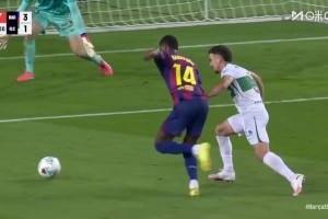 巴萨3-1扩大比分！拉什福德禁区内1V1爆杆劲射！费尔明长传助攻！