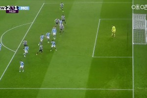 巴恩斯乱战破门，纽卡再次领先曼城！徐阳：吉马良斯有越位嫌疑