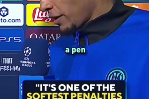 国米博主怒斥范戴克手球未判点：这是什么合理姿势，球都要进门了